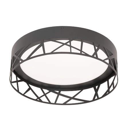 Afx Boon 12" LED Flush Mount, Black, 120V BOF121400L30D1BK